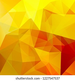 Abstract background consisting of yellow, orange triangles. Geometric design for business presentations or web template banner flyer. Vector illustration