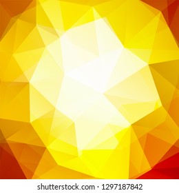 Abstract background consisting of yellow, orange, red triangles. Geometric design for business presentations or web template banner flyer. Vector illustration