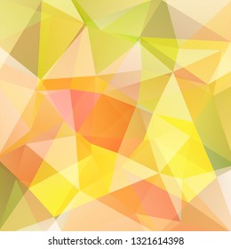 Abstract background consisting of yellow, orange triangles. Geometric design for business presentations or web template banner flyer. Vector illustration