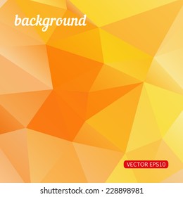 Abstract background consisting of yellow and orange triangles, vector