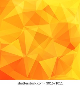 abstract background consisting of yellow, orange triangles, vector illustration
