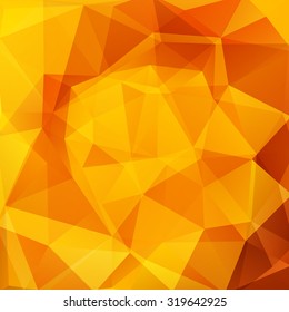 abstract background consisting of yellow, orange triangles, vector illustration