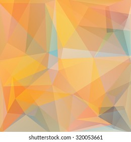 abstract background consisting of yellow, orange triangles, vector illustration