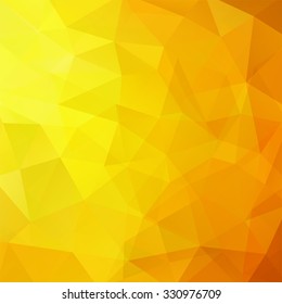 abstract background consisting of yellow, orange  triangles, vector illustration