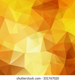 abstract background consisting of yellow, orange triangles, vector illustration