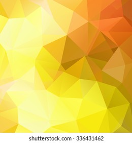 abstract background consisting of yellow, orange triangles, vector illustration
