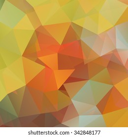abstract background consisting of yellow, orange triangles, vector illustration