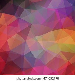abstract background consisting of yellow, orange, brown triangles, vector illustration