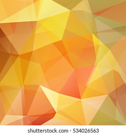Abstract background consisting of yellow, orange triangles. Geometric design for business presentations or web template banner flyer. Vector illustration
