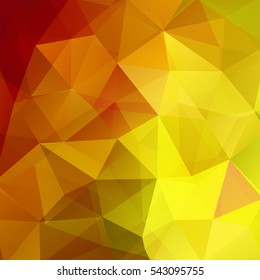 Abstract background consisting of yellow, orange triangles. Geometric design for business presentations or web template banner flyer. Vector illustration