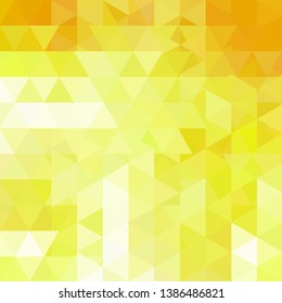 Abstract background consisting of yellow triangles. Geometric design for business presentations or web template banner flyer. Vector illustration