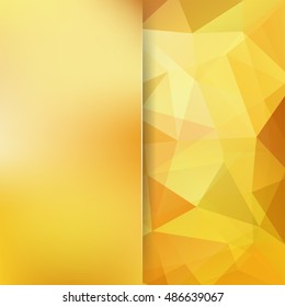 Abstract background consisting of yellow triangles. Geometric design for business presentations or web template banner flyer. Vector illustration