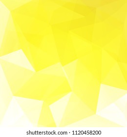 Abstract background consisting of yellow, white triangles. Geometric design for business presentations or web template banner flyer. Vector illustration