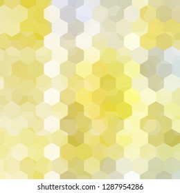 Abstract background consisting of yellow, white, gray hexagons. Geometric design for business presentations or web template banner flyer. Vector illustration