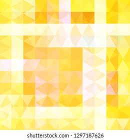 Abstract background consisting of yellow, white triangles. Geometric design for business presentations or web template banner flyer. Vector illustration