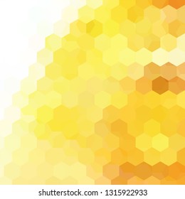 Abstract background consisting of yellow, white hexagons. Geometric design for business presentations or web template banner flyer. Vector illustration