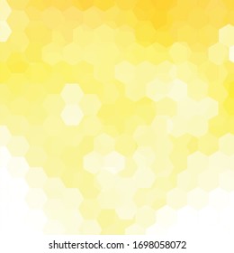 Abstrakter Hintergrund, bestehend aus gelben, weißen Hexagons. Geometrisches Design für Geschäftspräsentationen oder Web-Template-Banner-Flyer. Vektorillustration