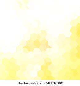 Abstract background consisting of yellow, white hexagons. Geometric design for business presentations or web template banner flyer. Vector illustration