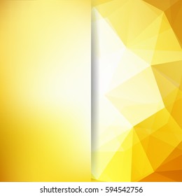 Abstract background consisting of yellow, white  triangles. Geometric design for business presentations or web template banner flyer. Vector illustration
