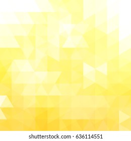 Abstract background consisting of yellow, white triangles. Geometric design for business presentations or web template banner flyer. Vector illustration