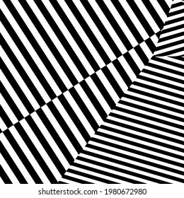 abstract background consists of black and white stripes intersecting at different angles 