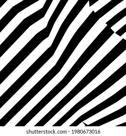 abstract background consists of black and white stripes intersecting at different angles 