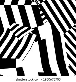 el fondo abstracto consiste en rayas blancas y negras que se intersectan en diferentes ángulos 