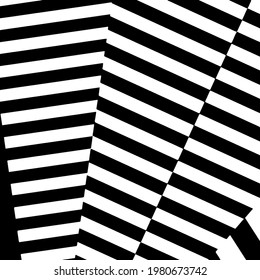 abstract background consists of black and white stripes intersecting at different angles 