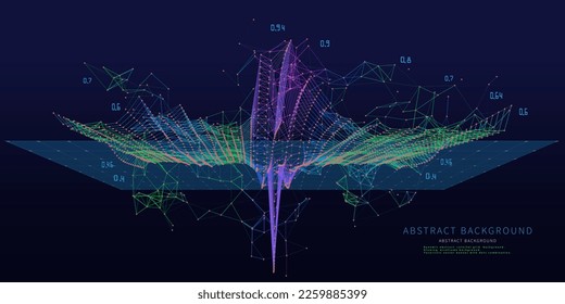 Abstract  background contain poligonaly grid in web with spot. Big Data. Technology  wireframe interlacement concept in virtual space. Banner for business, science and technology data analytics. 