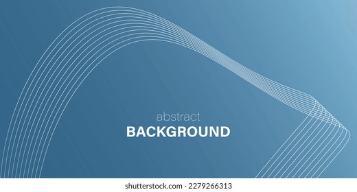Abstract Background with Contour Lines Wave. Abstract Contour Shape. Linear Spectrum. Blue monochrome gradient background. Back template. Vector illustration.