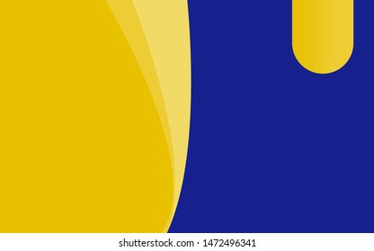Abstract background with contrast color blue and yellow composition. Overlaping layer concept. Modern and trendy vector design template for use element poster, flyer, sale banner, advertising
