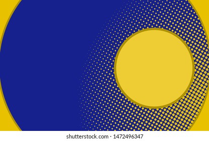Abstract background with contrast color blue and yellow composition. Overlaping layer concept. Modern and trendy vector design template for use element poster, flyer, sale banner, advertising