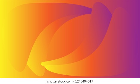 Abstract background with convex figures with a beautiful gradient from yellow to pink