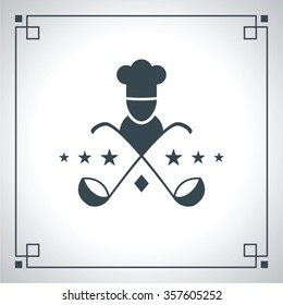 Abstract background with cooking emblem