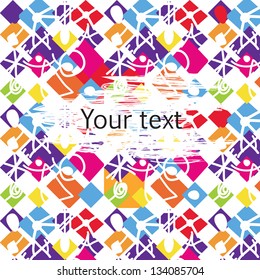 Abstract background with copy space geometric style