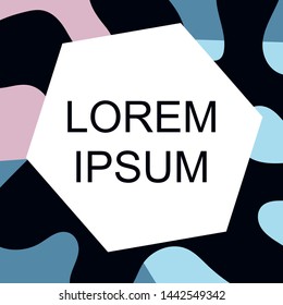 Abstract background with copy space for text. Colored intersecting spots and lines. Cover design templates, Wallpapers, posters. Vector illustration.