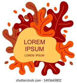 Abstract background with copy space for text. Colored intersecting spots . Design backgrounds for social media. Cover design templates, Wallpapers, posters. Vector illustration