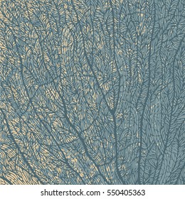 Abstract Background With Coral. Hand Drawn Texture. Vector Illustration.