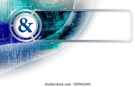 Abstract background in the corner and Vector frame with ampersand