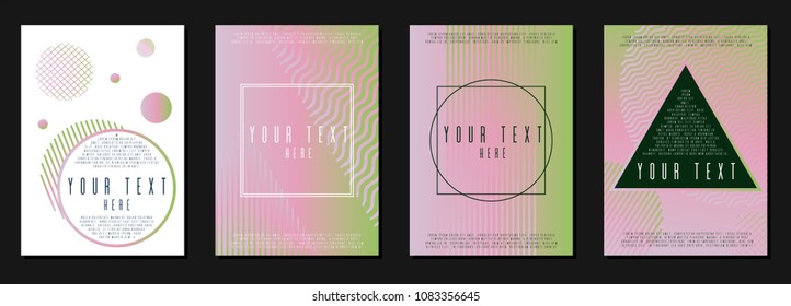 Abstract background corporate style.  Set of sheets A4.  Can be used for poster, brochure, magazine, card, book, flyer, banner, anniversary
 Trendy corporate style.