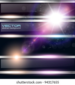Abstract background, cosmic with glowing star, vector.
