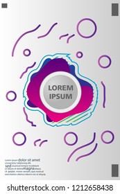 Abstract background cover design art, with a circle in the middle for text .color gradient shapes composition. Eps10. fluid vector. 