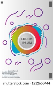 Abstract background cover design art, with a circle in the middle for text .color gradient shapes composition. Eps10. fluid vector. 