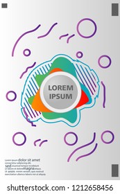 Abstract background cover design art, with a circle in the middle for text .color gradient shapes composition. Eps10. fluid vector. 