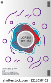 Abstract background cover design art, with a circle in the middle for text .color gradient shapes composition. Eps10. fluid vector. 