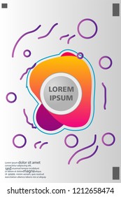 Abstract background cover design art, with a circle in the middle for text .color gradient shapes composition. Eps10. fluid vector. 