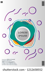 Abstract background cover design art, with a circle in the middle for text .color gradient shapes composition. Eps10. fluid vector. 