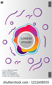 Abstract background cover design art, with a circle in the middle for text .color gradient shapes composition. Eps10. fluid vector. 