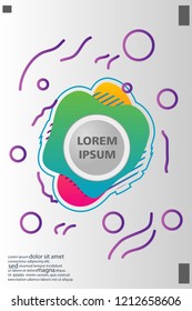 Abstract background cover design art, with a circle in the middle for text .color gradient shapes composition. Eps10. fluid vector. 