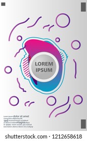 Abstract background cover design art, with a circle in the middle for text .color gradient shapes composition. Eps10. fluid vector. 